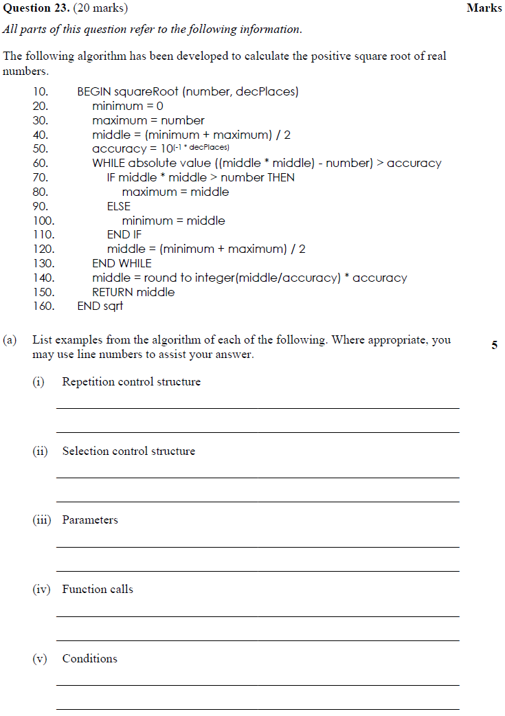 Image of part (a) of the question